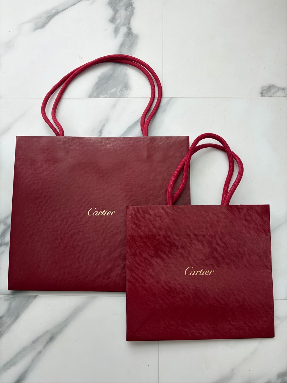 Cartier Shopping Bag 2 Size Set